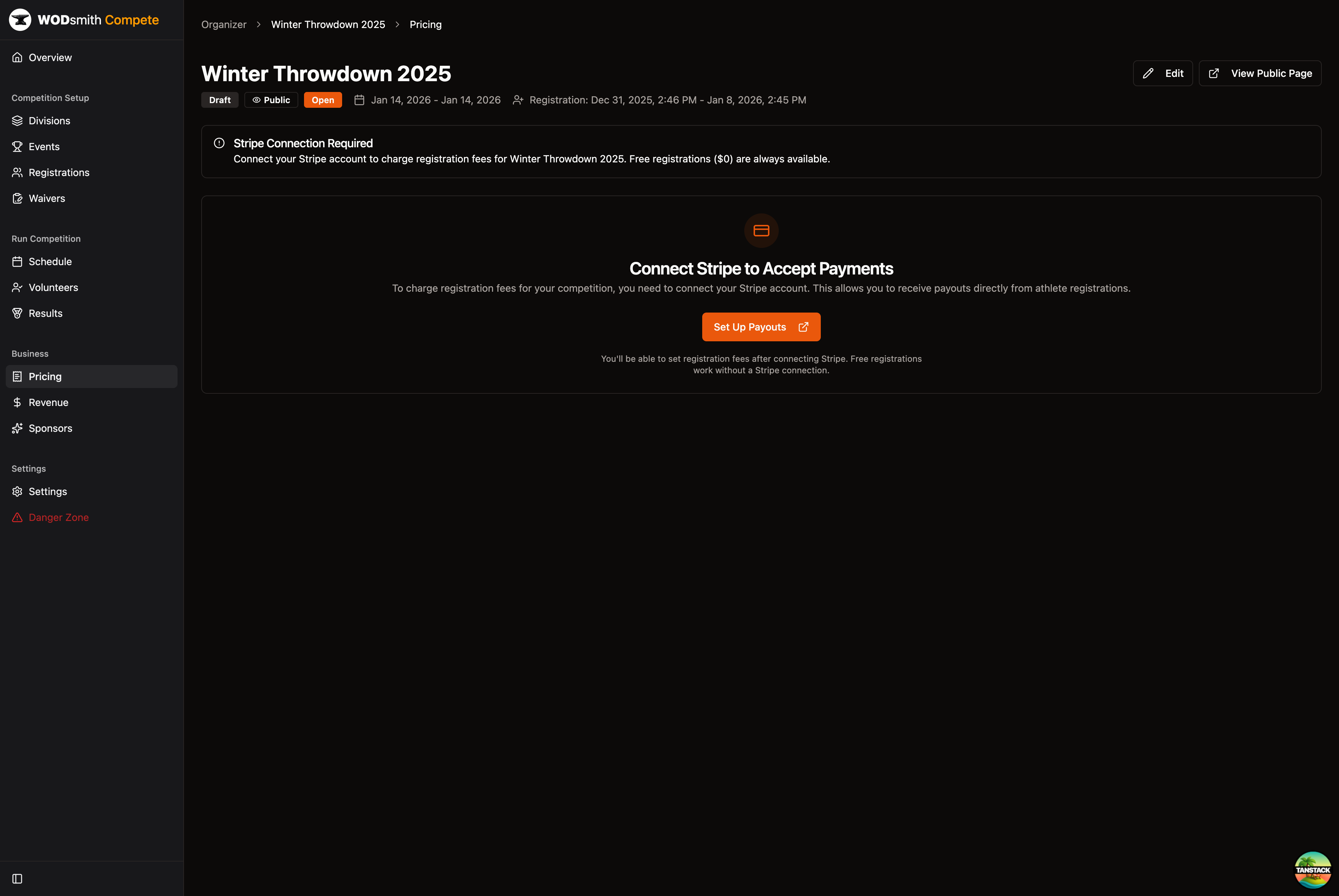 Pricing page